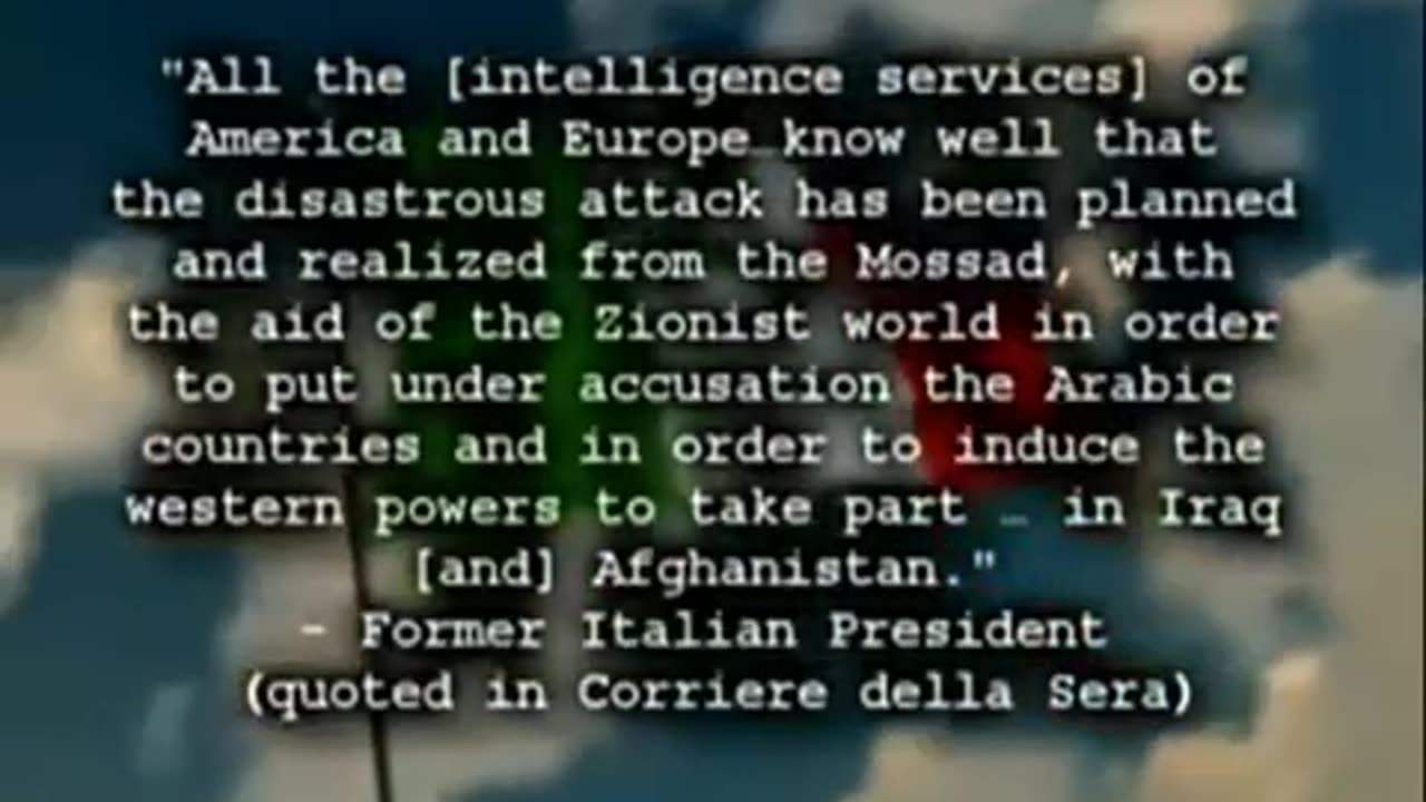 Italian intelligence worldwide knew 911 was an Israeli Mossad operation