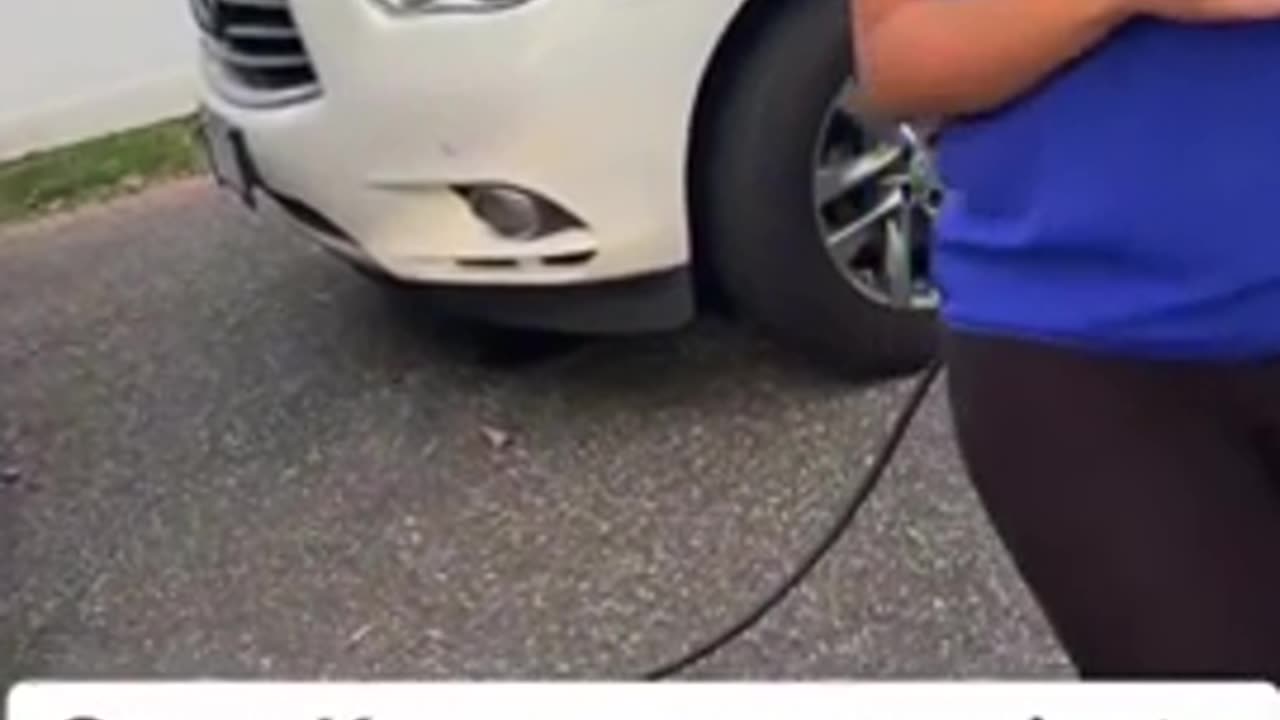 Entitled Karen Steals Electricity To Charge Her Tesla, But It's Ok Cuz Her Man