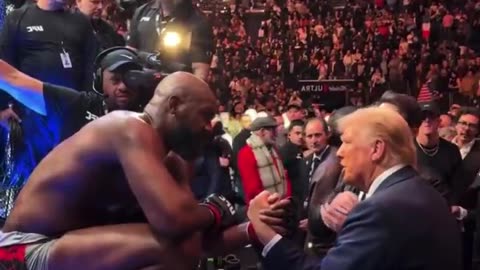 Jon Jones Gives Donald Trump His Belt After the Win at UFC 309