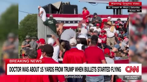 Dr Meyn, 15 yards from Trump at Rally, describes immediate shooting aftermath-on CNN w/ Meyn Footage