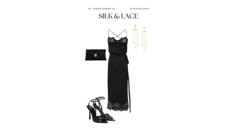 Styling a Black Silk & Lace Summer Evening Look | Styled Daily