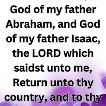 "Jacob's Prayer to God" Genesis 32:9.