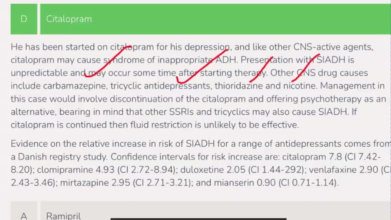 MRCP II Pastest poisoning and medical pharma