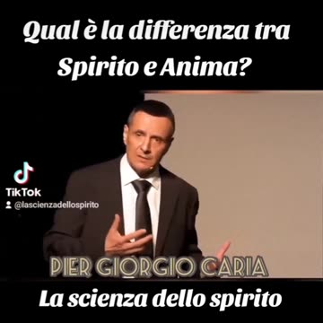 La differenza tra anima e spirito (Pier Giorgio Caria)