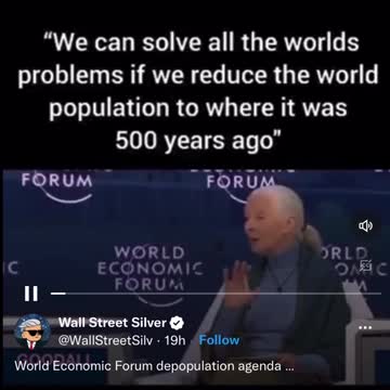 Elon Musk highlighting the World Economic Forums depopulation agenda.