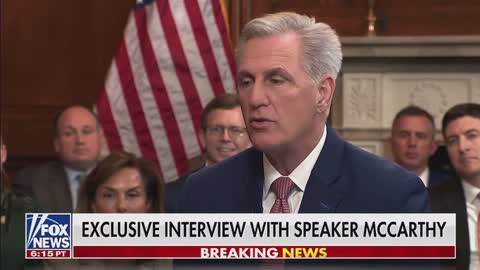 Kevin McCarthy’s first interview after becoming speaker of the house.