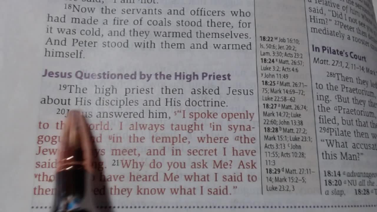 10-10-2022 - John 18:15-27 (Peter denies & Jesus answers)