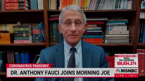 Dr. Fauci: Mandates Won't Come from Fed. Gov. But Schools, Teachers unions, etc can mandate vaccine