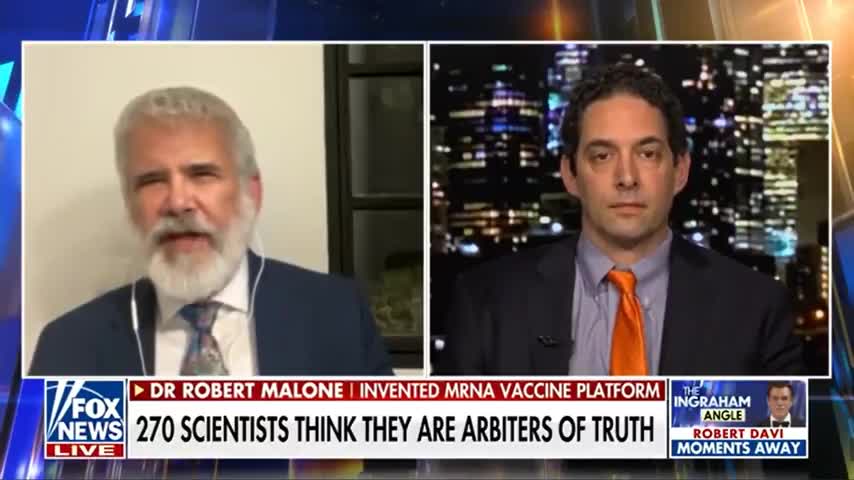 Dr. Robert Malone Responds After Attack LIVE On AIR By Alex Berenson