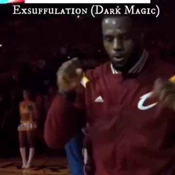 LeBron James doing Satanic ritual before the game.
