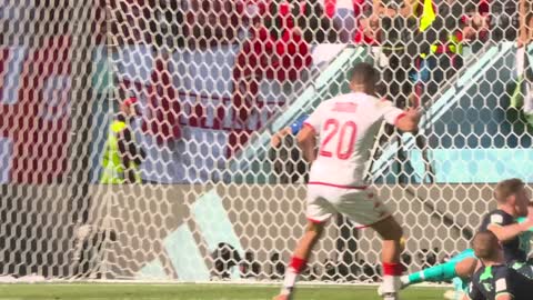 Magic header from Duke! Tunisia v Australia FIFA World Cup Qatar 2022