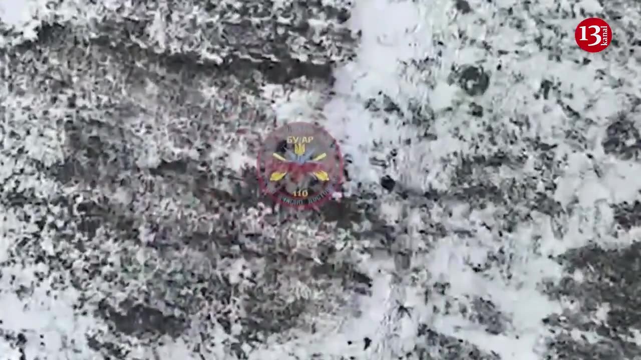 Duel of Russian on the battlefield with a drone, tries to shoot the drone with a machine gun