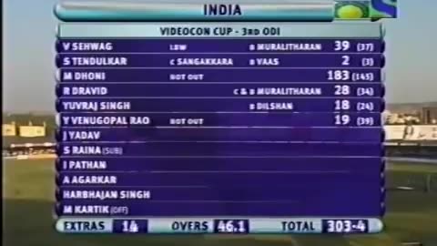 Dhoni vs Sri Lanka best innings of international cricket