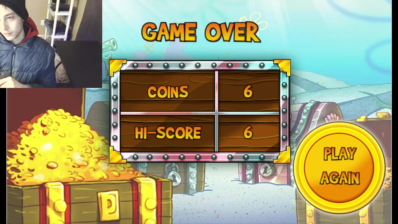 Failed Attempt #72 To Earn A High Score In The Nickelodeon SpongeBob SquarePants Game Of Luck