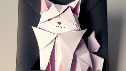Origami Cat Picture 📄