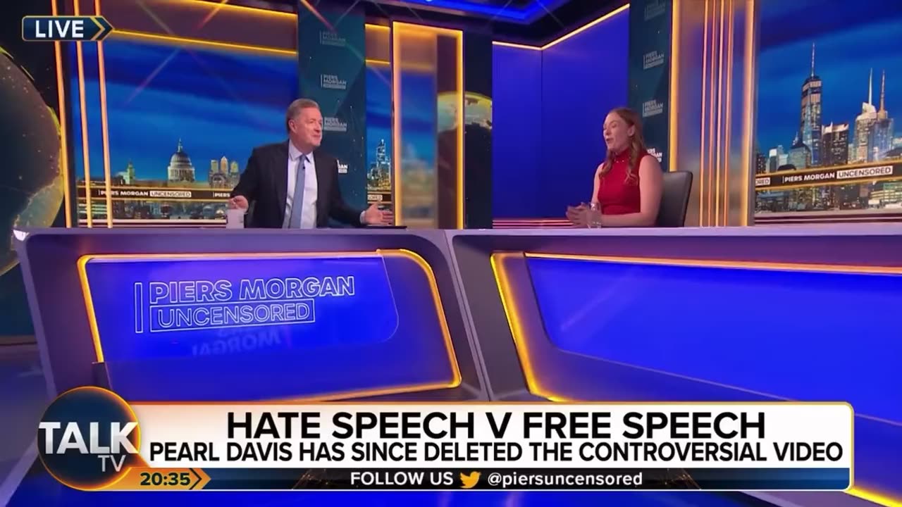 'Conversations about Hitler being a good guy should be allowed?' Piers Morgan and Pearl Davis debate