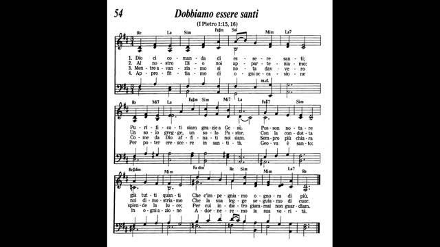 Dobbiamo essere santi (canzone 54 da Cantate lodi a Geova)