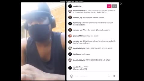 Mookie7o4 Instagram Stream ☞ Disrespect ☜ October 3rd 2021