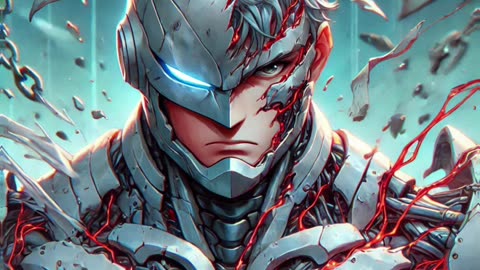Battle damage batman anime ai art