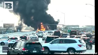 Massive Tanker Truck Fire Causes I-95 Interstate to Collapse Outside Philadelphia