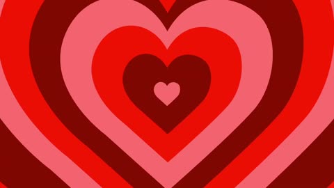 468. Heart Tunnel Background❤️Red Neon Heart