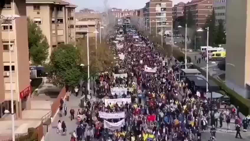 Spanish Farmer join the protests. They have started to block the A4 highway in Andalusia