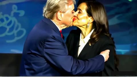 Unexpected Moment: Kamala Harris and Donald Trump Share a Surprising Kiss on Stage!