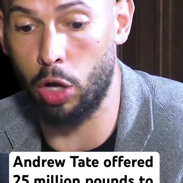 Andrew Tate offered £25,000,000 to stay quiet... #shorts
