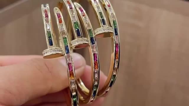 Platted gold rainbow jewelry