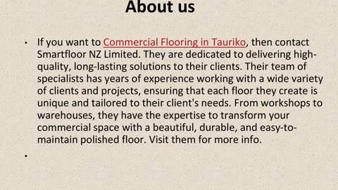 Best Commercial Flooring in Tauriko.