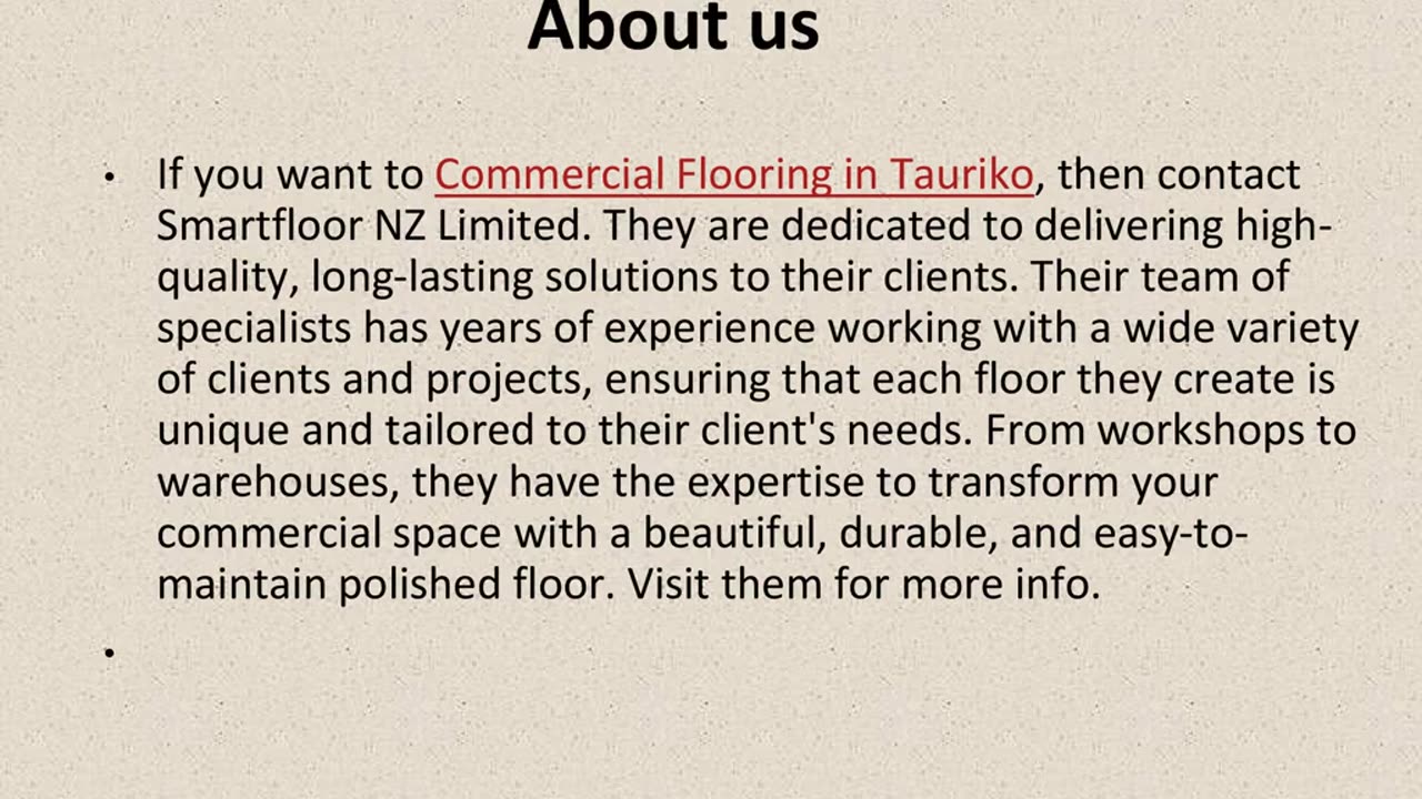 Best Commercial Flooring in Tauriko.