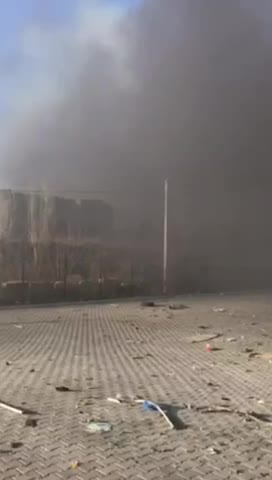 Ukraine War - Video from the scene of the explosion