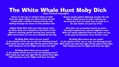 The White Whale Hunt Moby Dick Song