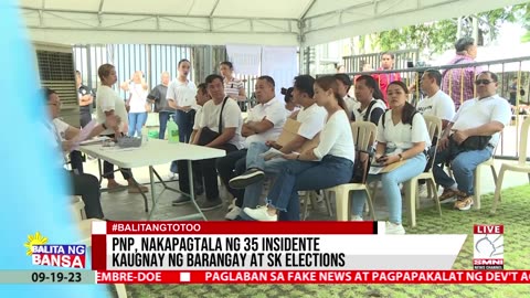 PNP, nakapagtala ng 35 insidente kaugnay ng barangay at SK elections