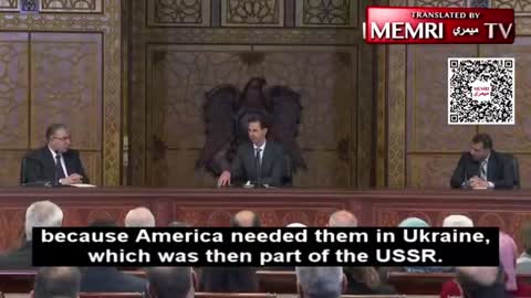 Syrian President calls the West out on hypocriscy and support for Nazism