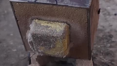 Melting Nuts into Game Dice - Metal Casting