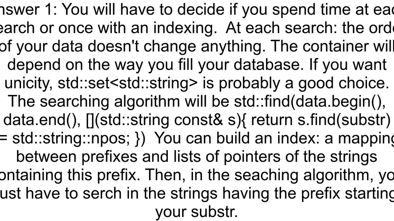 Efficient Data structure for searching substrings