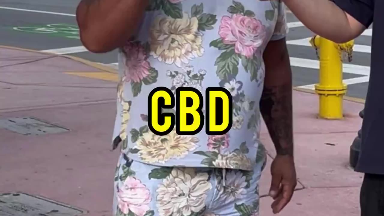 Man In Flowery Shorts Suit Says Trump Is Dat Zaaa & Kamala is CBD