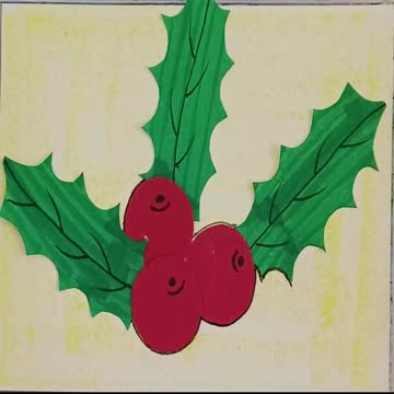 Circle Shape Activity For Nursery | Christmas Holly Berry Craft | Number 3 Activity For Preschoolers