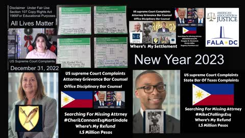 December 31, 2022 - State Bar Of Texas Complaints - Tully Rinckey PLLC Client Complaints - DCBAR - President BongBong Marcos - President Trump - President Biden - Newsmax Greg Kelley Report - Philippines Star - Manila Bulletin - Manila Times - SMNI News