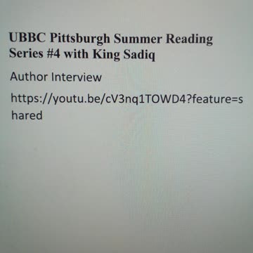 United Black Book Club Pittsburgh Interview of Big King Sadiq