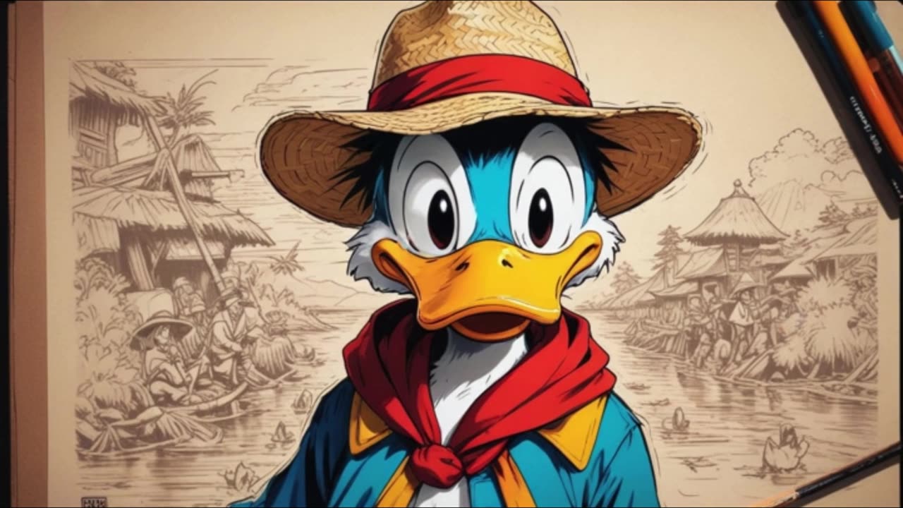 [Donald Duck sings/AI Cover] One Piece Opening 1 Hiroshi Kitadani - We Are!