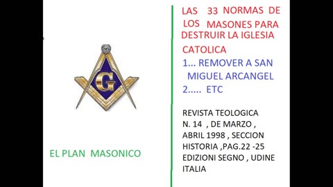 las 33 normas de los masones para destruir la iglesia catolica