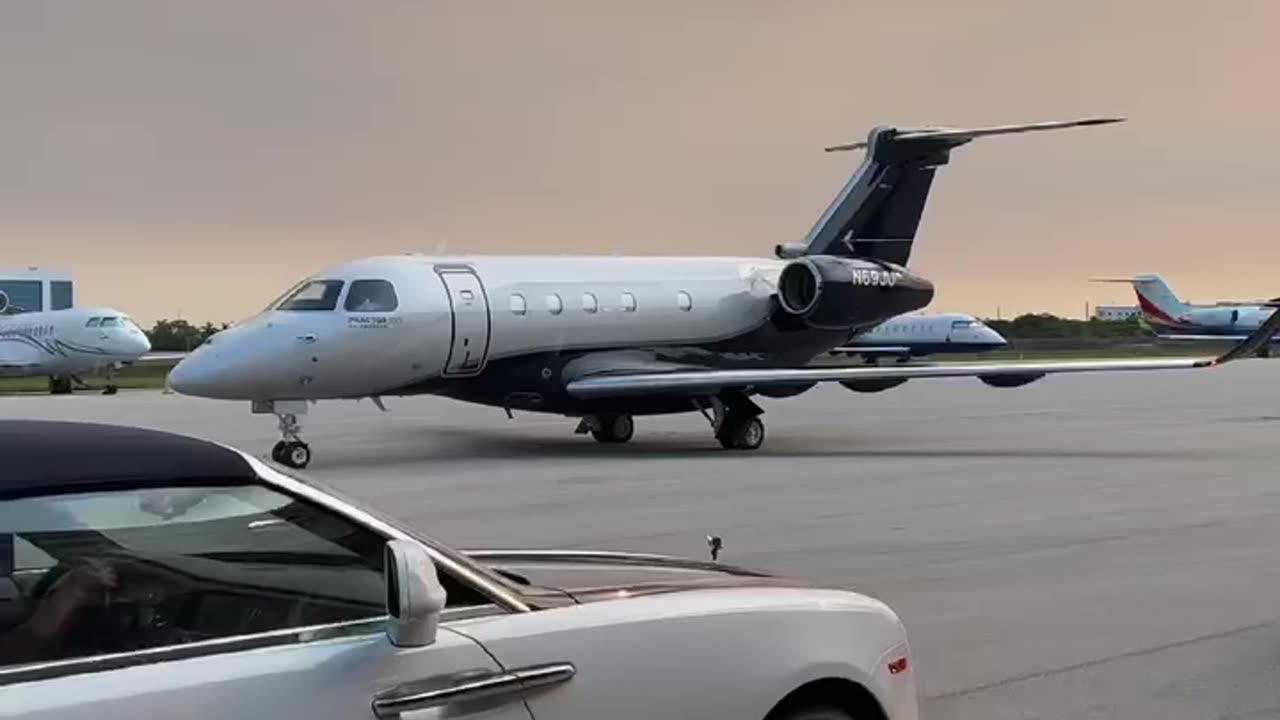 Private Jet with Rolls Royce || Rich || Money ||