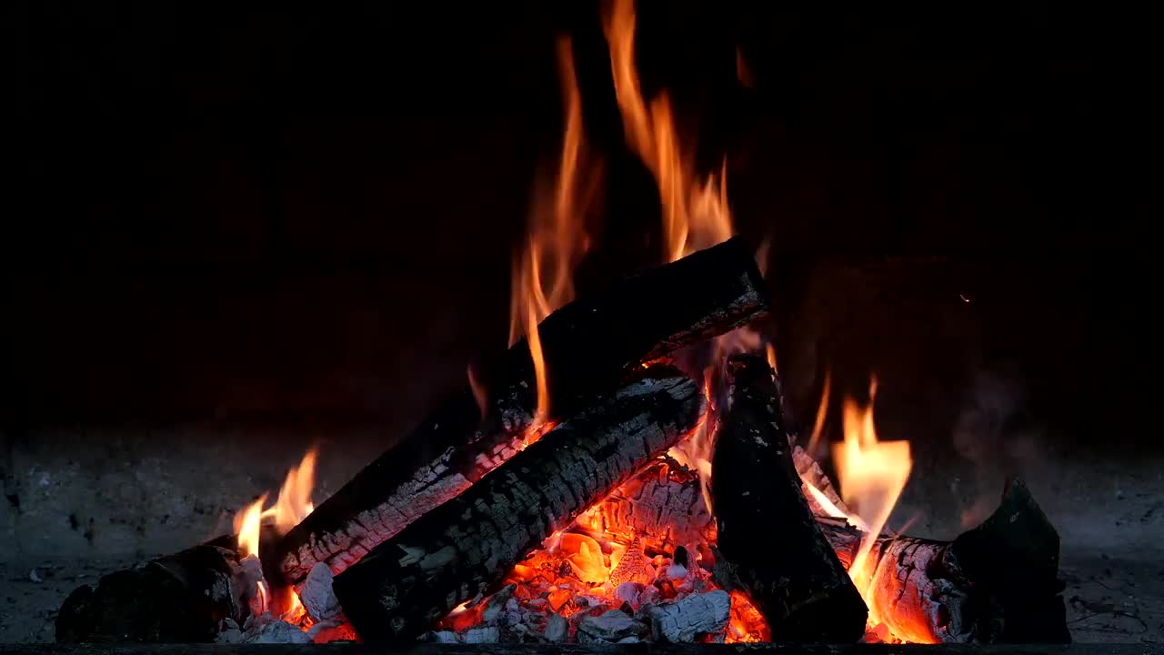 🔥 Cozy Fireplace (4 HOURS). Burning Fireplace Sounds. Relaxing Fireplace with Burning Logs