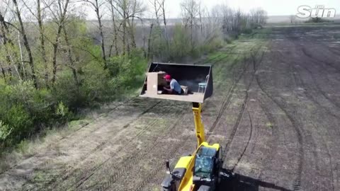 Ukrainian Farmer Built a Demining Robot Out of Destroyed Russian Armored Vehicles