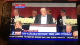 🦅 OANN Donald Trump headlines sold out Al Smith dinner in New York city