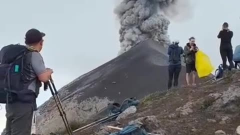 Marapi is erupting on the Indonesian island of Sumatra