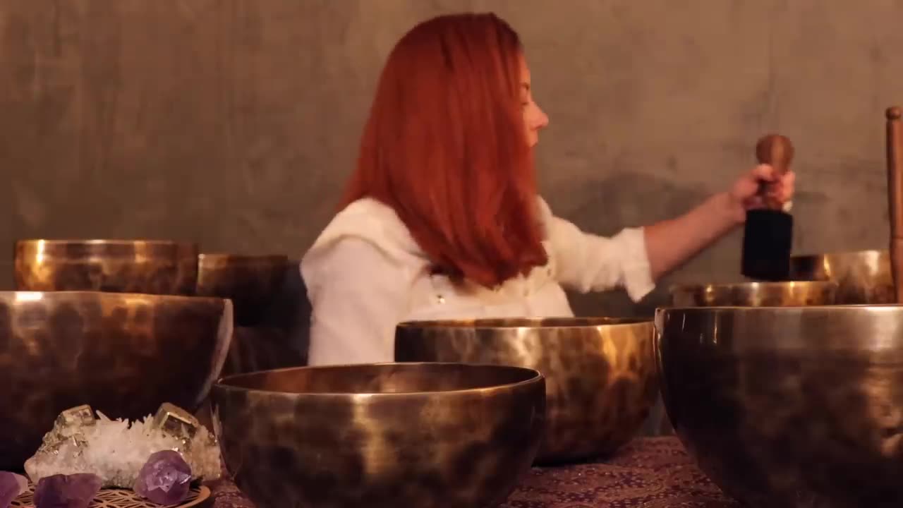 Soft Spoken Bowls Meditation for SLEEP 💜 ASMR, Qi Sounds, Sleep Music, Himalayan Singing Bowls