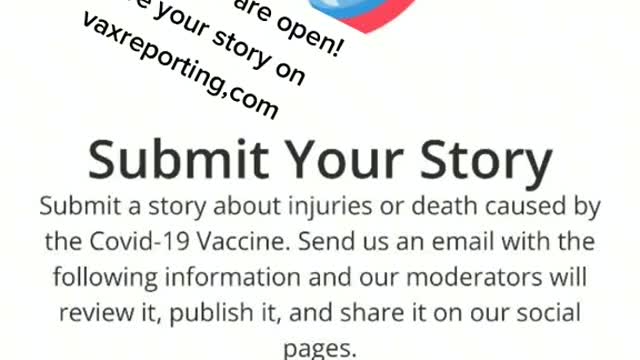 Report your Vaccine Story at vaxreporting.com